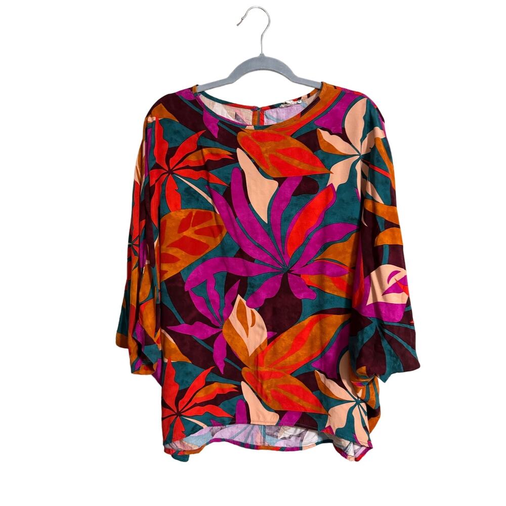 Jodifl Floral Dolman Sleeve Blouse Large